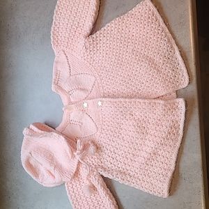 Vintage Hand Knit Baby Sweater Set